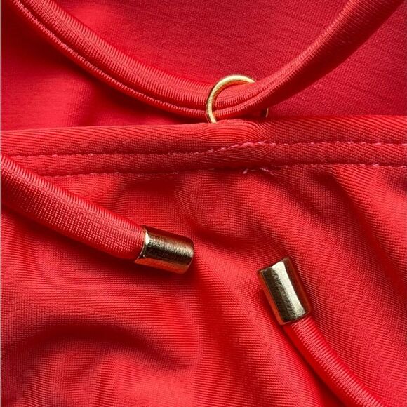 NWT VIX Paula Hermanny orange asymmetrical bikini top Size L - Picture 3 of 7